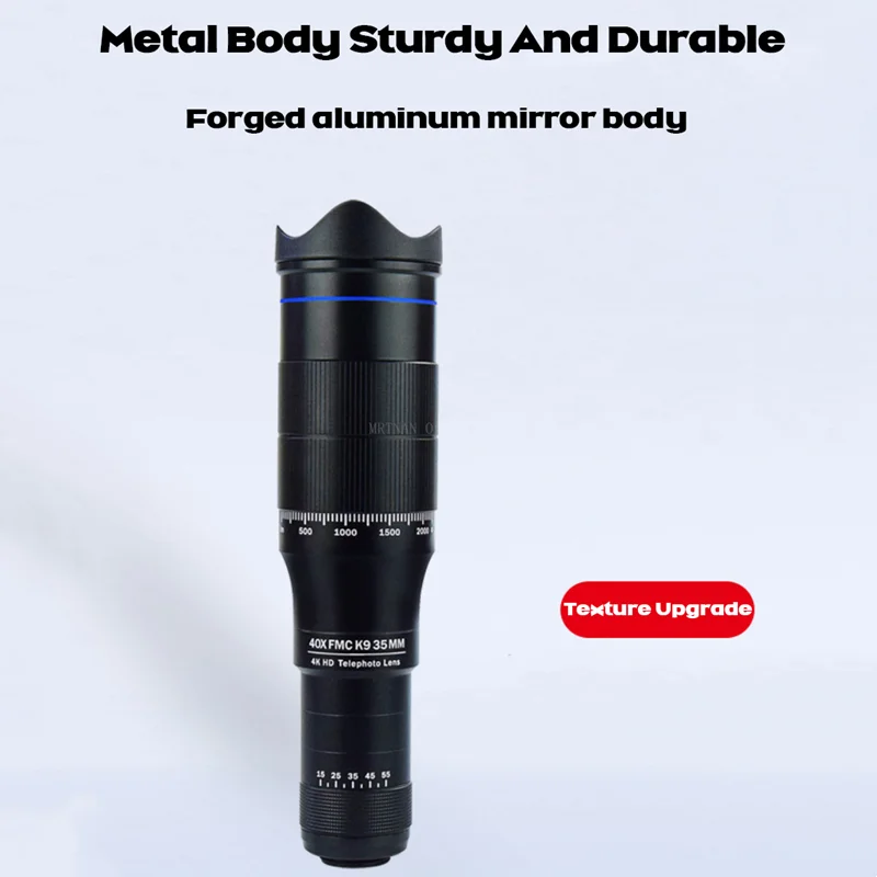 Telescopio con Zoom HD 40X, teleobjetivo Monocular para cámara de teléfono, Mini telescopio de Metal, teleobjetivo móvil para acampar y turismo - imagen 5