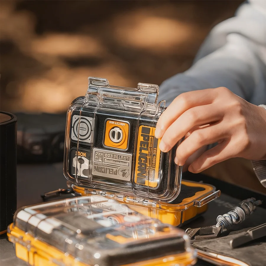 Caja de almacenamiento EDC para exteriores, impermeable, a prueba de golpes, esponja de transporte, funda transparente de PC para Fidget Spinner, contenedor de herramientas pequeñas - imagen 5