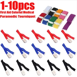 Torniquete paramédico médico colorido de primeros auxilios, hebilla de liberación rápida, deporte al aire libre, emergencia para uso en enfermeras médicas, 1 Uds. ~ 10 Uds.