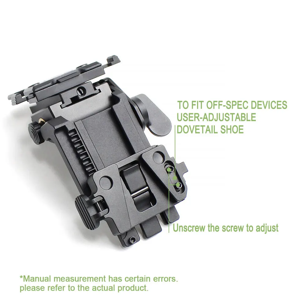 SOTAC-GEAR Metal Low Profile NVG Helmet Mount Flip-up Night-vision Goggles Bracket Mount Adjustable Dovetail Shoe - imagen 5