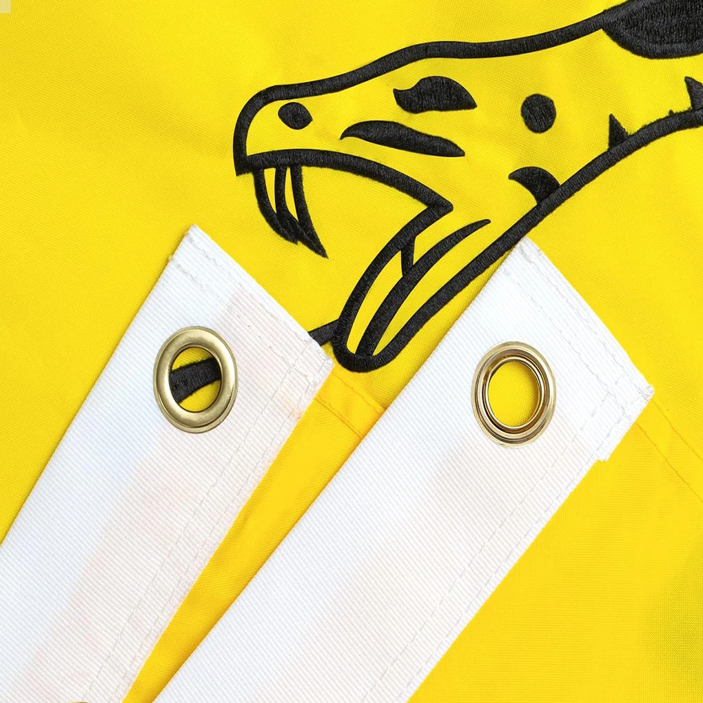 FLAGLINK-banderas de barco para exteriores, 90x150 CM, no pegue en mí, servicio pesado, bordado, Gadsden, con 2 ojales de latón - imagen 2