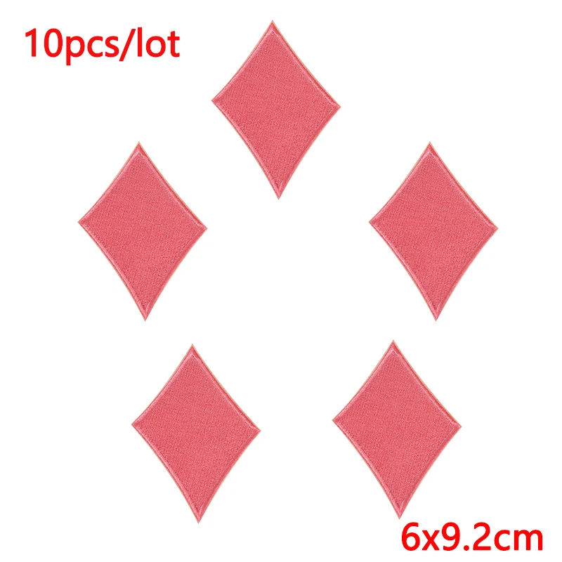 Parches bordados termoadhesivos corazón y diamante para traje póker - imagen 5