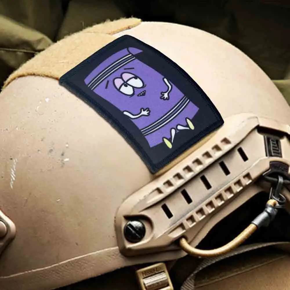 Parches tácticos Towelie, divertido gancho y bucle, bandera del ejército de EE. UU., parche Meme, insignia de moral militar, brazalete, pegatinas para mochila - imagen 4