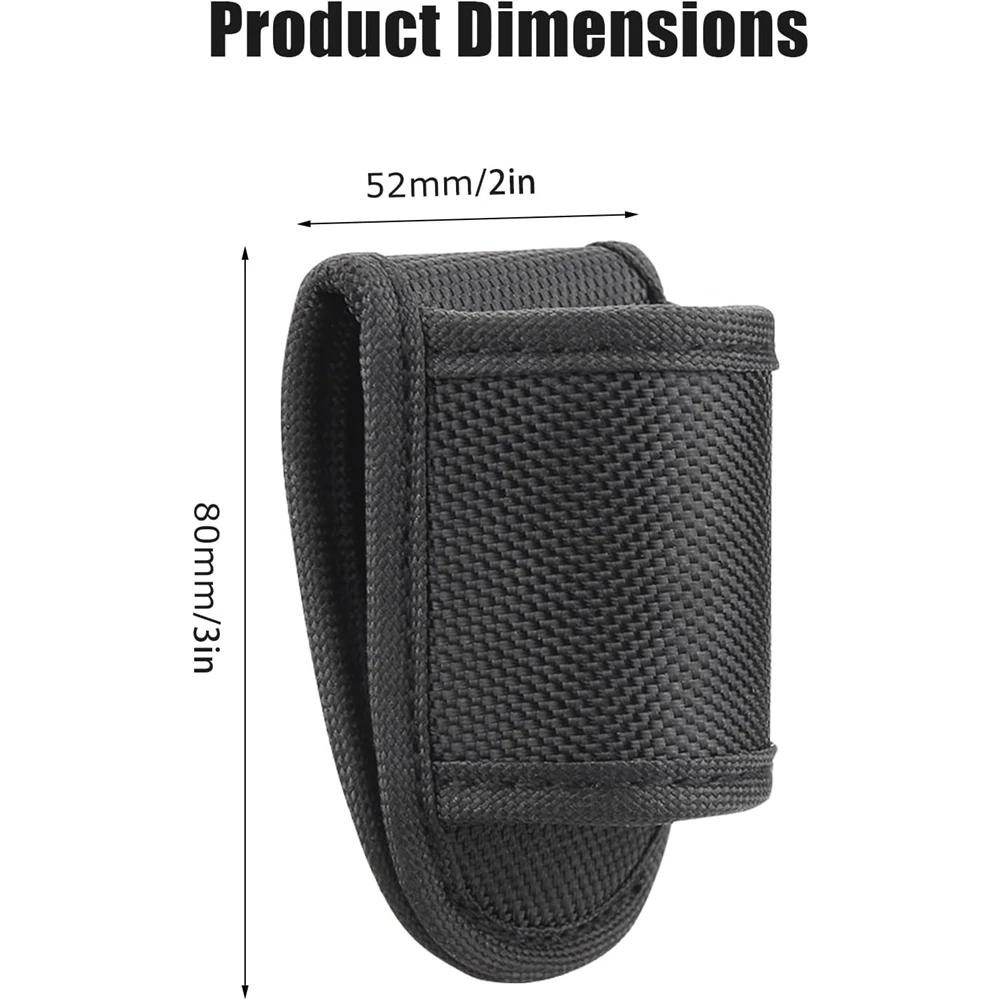 Funda para linterna para cinturón de servicio, funda con soporte de luz compacto con tapa abierta, funda para luz de nailon, bolsa para linterna de mano - imagen 5
