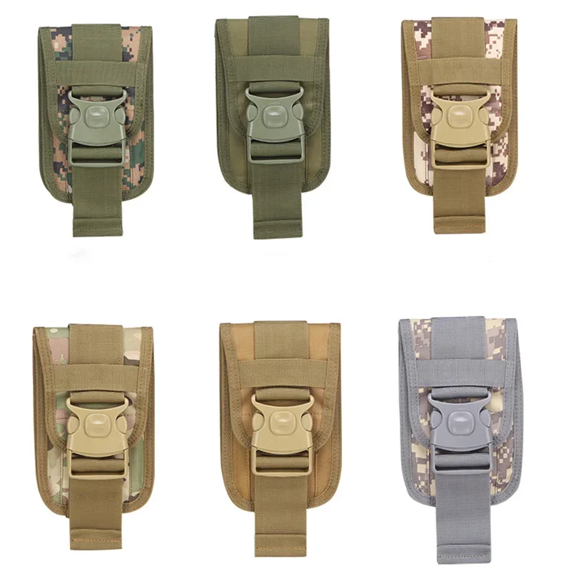 Bolsa táctica Molle, funda para teléfono, bolsas para deportes al aire libre, Camping, senderismo, caza, cinturón para teléfono móvil, tarjetero con Clip - imagen 4