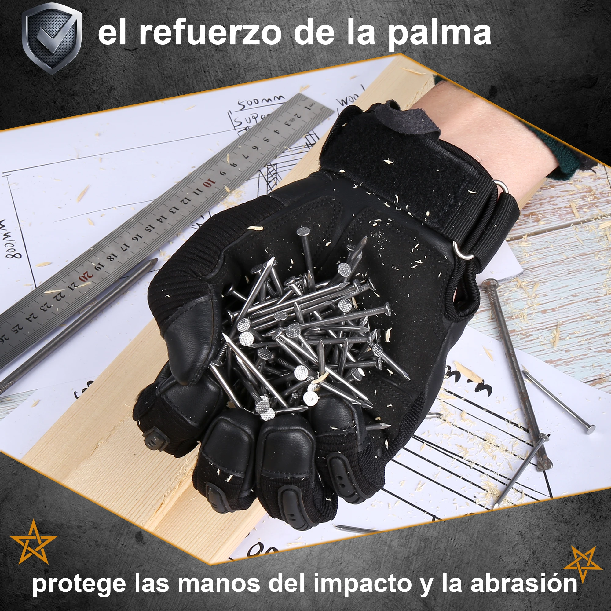 Guantes tácticos de cuero PU para pantalla táctil para hombres, guantes de combate, Airsoft, deportes, ciclismo, Paintball, caza, tiro, guante de dedo completo - imagen 4