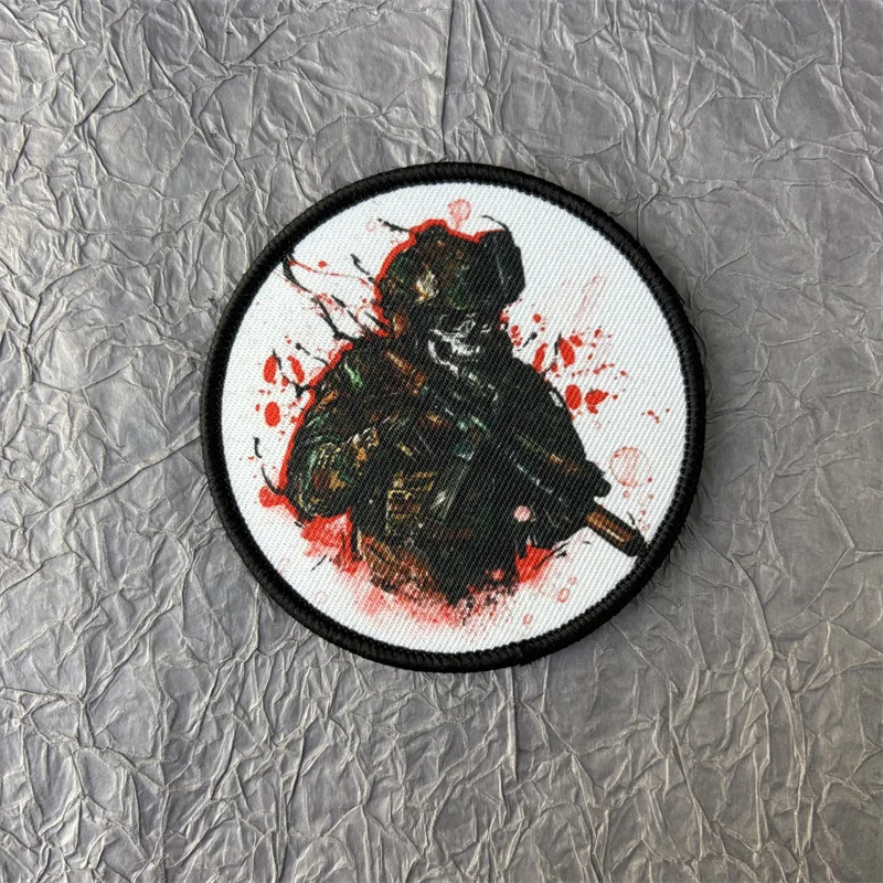 Parche táctico de calavera y demonio, insignia de moral de soldado y esqueleto, parches de gancho y bucle, pegatina decorativa para ropa y mochila - imagen 4