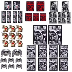 Parche bordado calavera terror punk – Termoadhesivo para chaqueta táctica