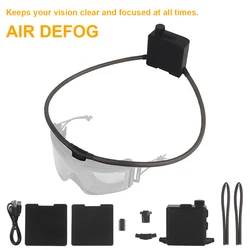 Ventilador desempañante magnético TYPE-C, bomba antiniebla recargable, desempañador de gafas magnético ligero para gafas, máscara de esquí, visión clara