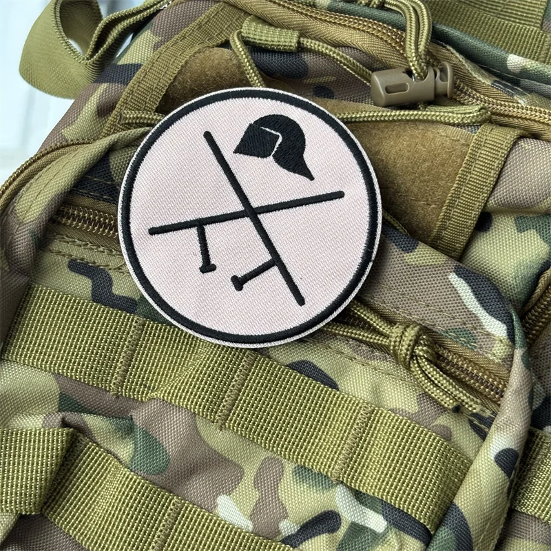 Parche bordado táctico para ropa, parches de gancho y bucle, pegatinas para mochila