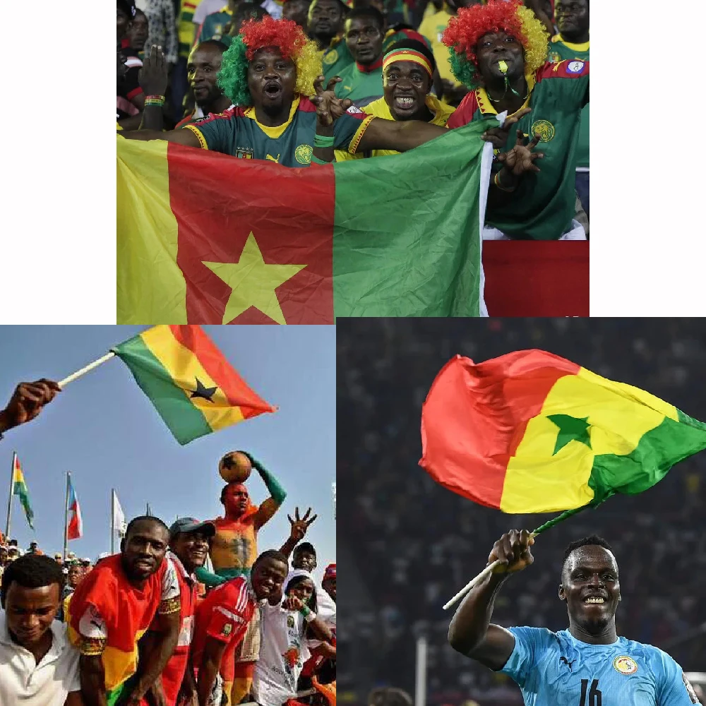 FLAGLINK 90x150CM Ghana Camerún Senegal Banderas nacionales para decoración