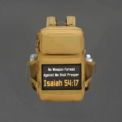 Parche con Impresión de Isaías 54:17, Parche Táctico con Texto, para Chalecos, Gorras, Insignia de Moral, Pegatinas para Mochilas, Parches para Ropa