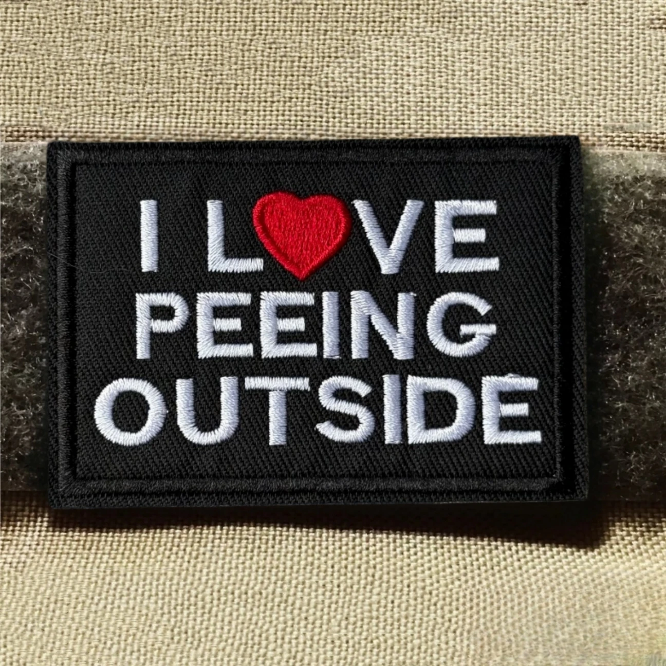 Me encanta el país del exterior sarcástico divertido moral parche táctico gancho bucle parches bordados ejército militar pegatina de mochila personalizada