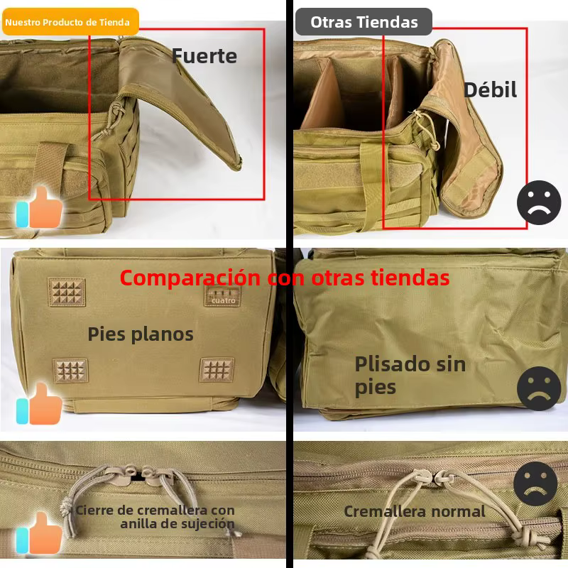 Bolsa táctica MOLLE nylon negro para campo de tiro - imagen 3