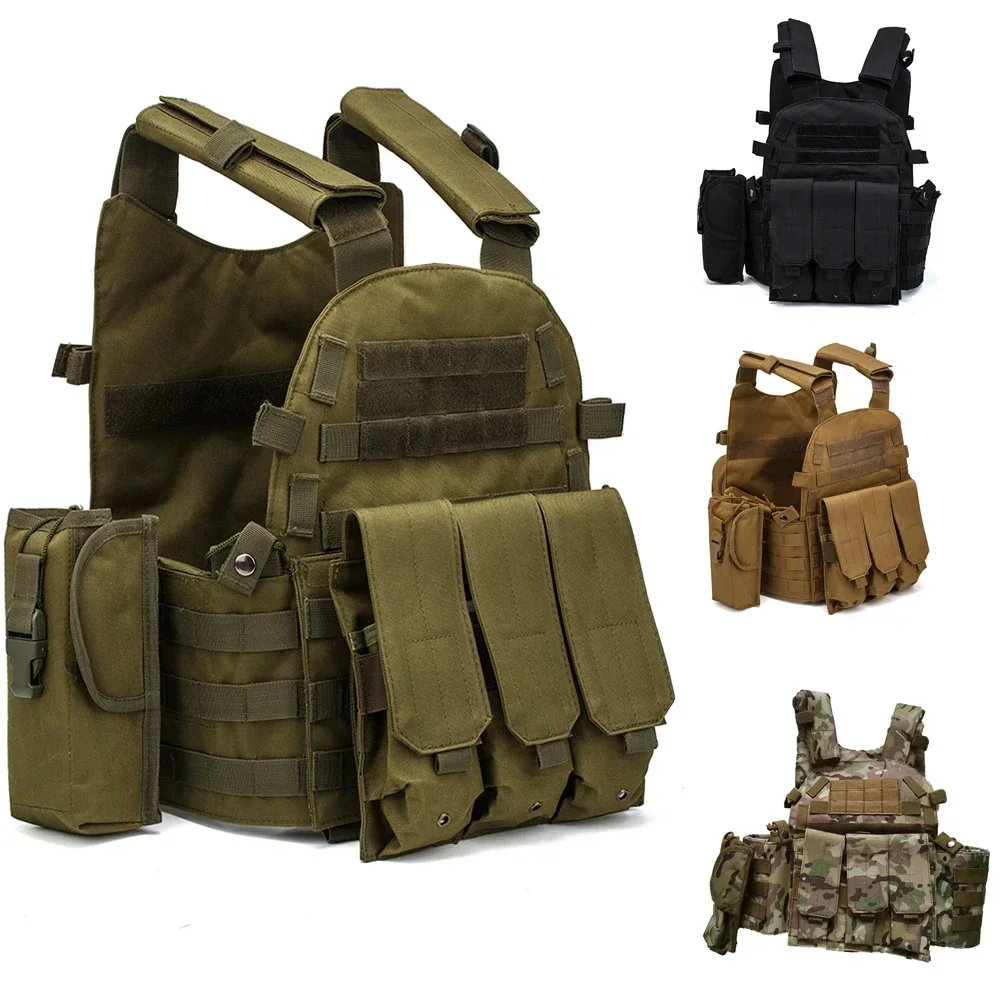 Chaleco táctico militar de caza para hombre, ataques FG, Airsoft, combate de Paintball, Molle, armadura corporal, portador de placa, chalecos militares, accesorios, 6094 - imagen 2