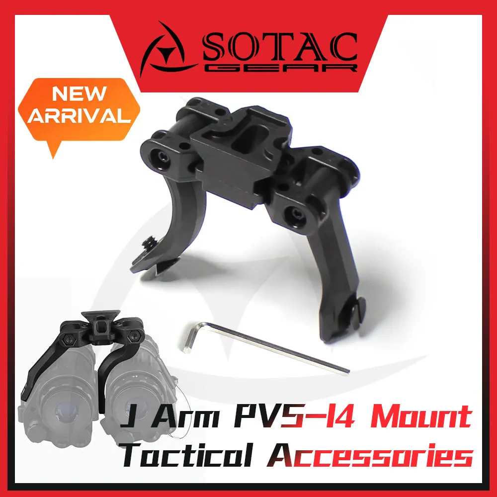 Soporte táctico de casco NVG con brazo en J doble para PVS15/PVS18 - imagen 3
