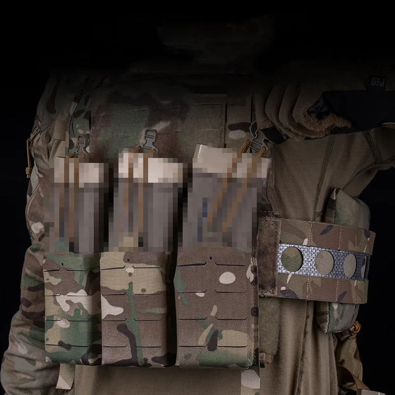 Bolsa táctica V5 FCPC Triple 5,56 para revistas con hebilla G, inserto de cuña Kydex incorporado para portador de placa, chaleco de caza Airsoft - imagen 4