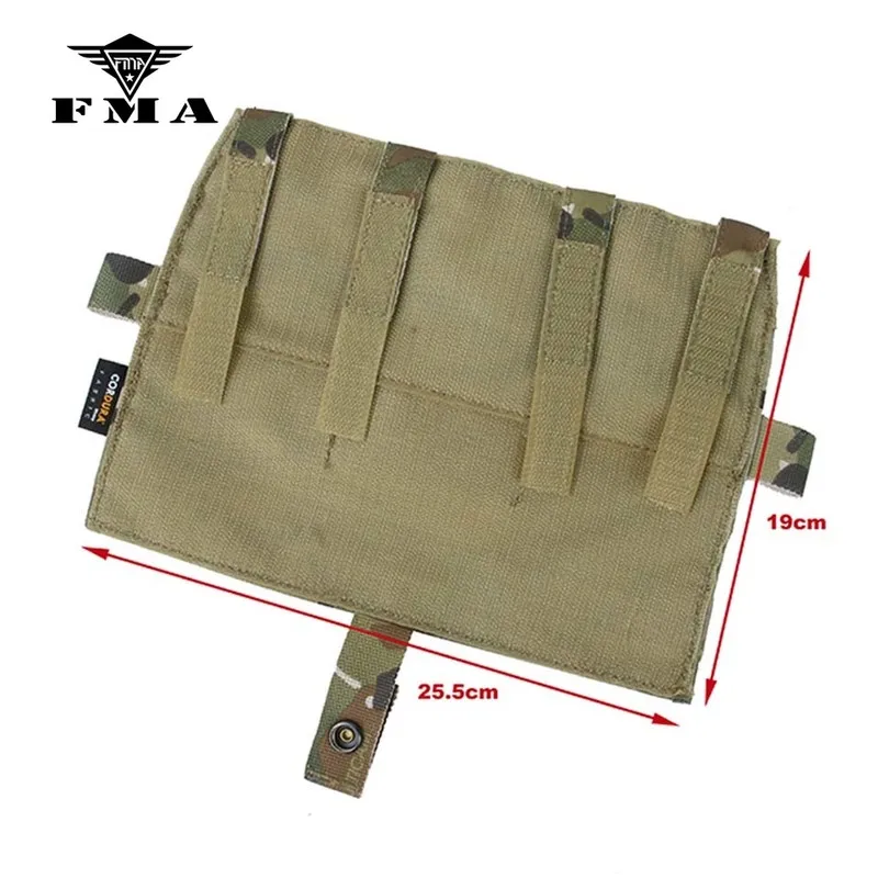 FMA AVS-Solapa extraíble Molle M4, bolsa de Triple revista plana Multicam para chaleco táctico AVS JPC2.0 CPC, Panel frontal para actualización - imagen 3