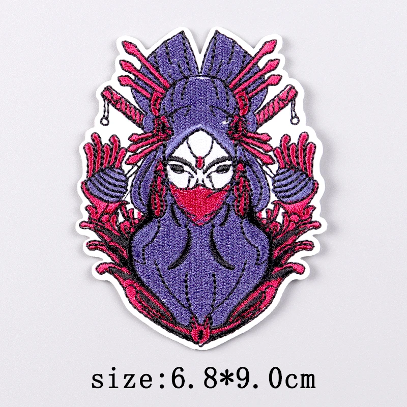 Parche de Anime para ojos, parches bordados para planchar para ropa, parches termoadhesivos para ropa, parche de gema de diamante, pegatinas con gancho - imagen 2