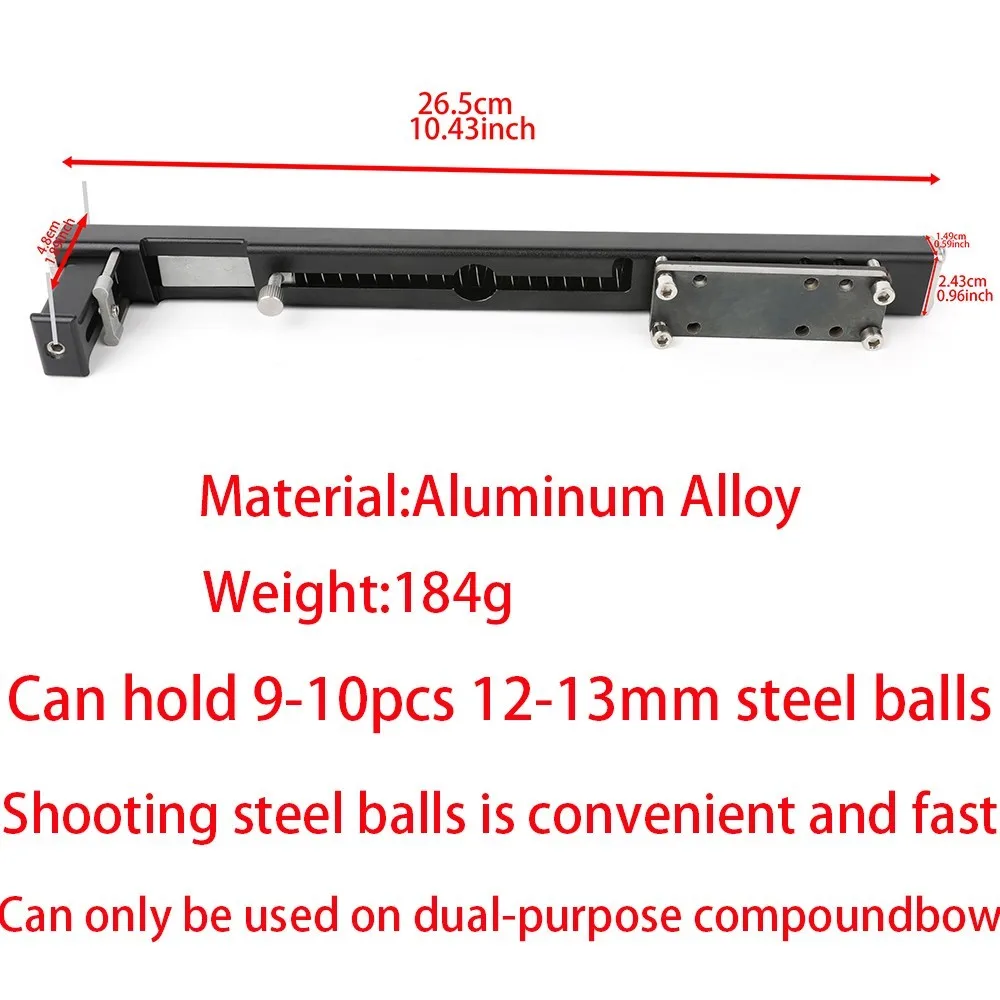 Arco compuesto de doble uso, herramienta de instalación de bolas de acero, ajuste de aluminio, lanzador de bolas de acero de 12-13mm, arco de caza, tiro con arco - imagen 5