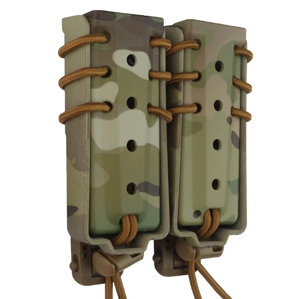 Bolsa mágica doble larga de asalto urbano, 9mm, 40, 45ACP, porta revistas extendido para equipo, cinturón Molle, chaleco, tiro - imagen 2