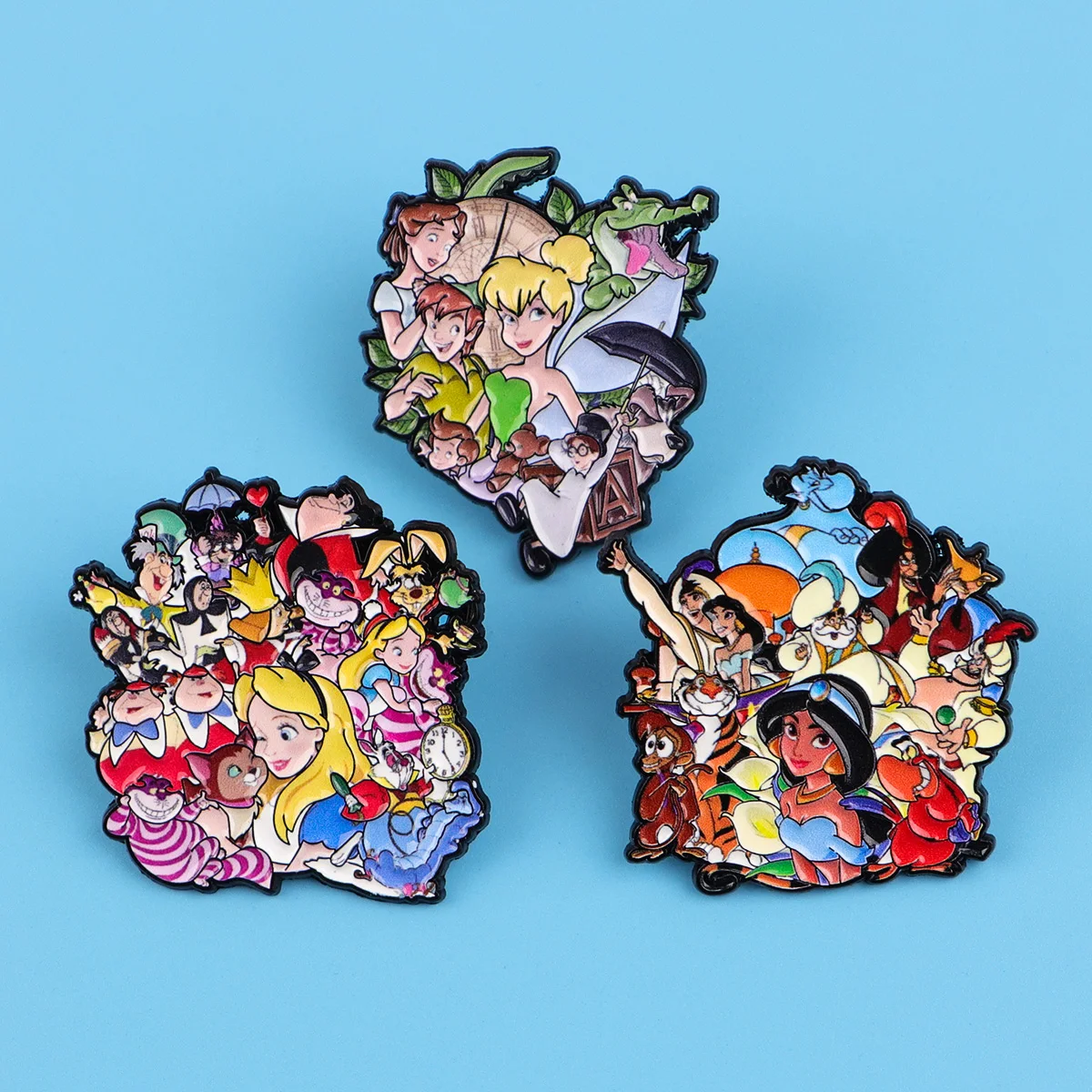 3 unids/set de Pin esmaltado de princesa, Pin de solapa, broches de Anime para decoración de ropa de mujer, alfileres de Metal, mochila, sombrero, insignia, accesorios