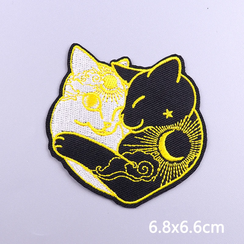 Parche bordado gato termoadhesivo para ropa, aplique decorativo - imagen 3