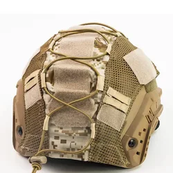 Casco táctico rápido con cuerda elástica camuflaje aire libre campo