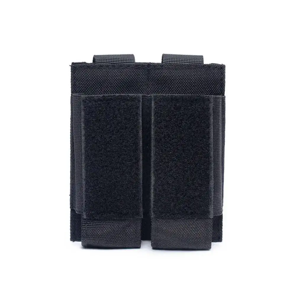 Bolsa táctica doble para revistas de 9mm, soporte MAG para pistola MP5A, banda elástica montada MOLLE, accesorios de caza - imagen 5