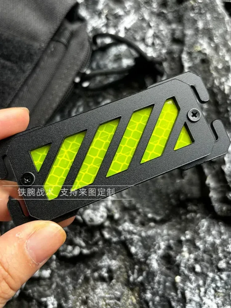 Molle tira de identificación para equipo al aire libre, accesorios de mochila, chaleco táctico, placa de absorción de luz, tira de luz - imagen 4