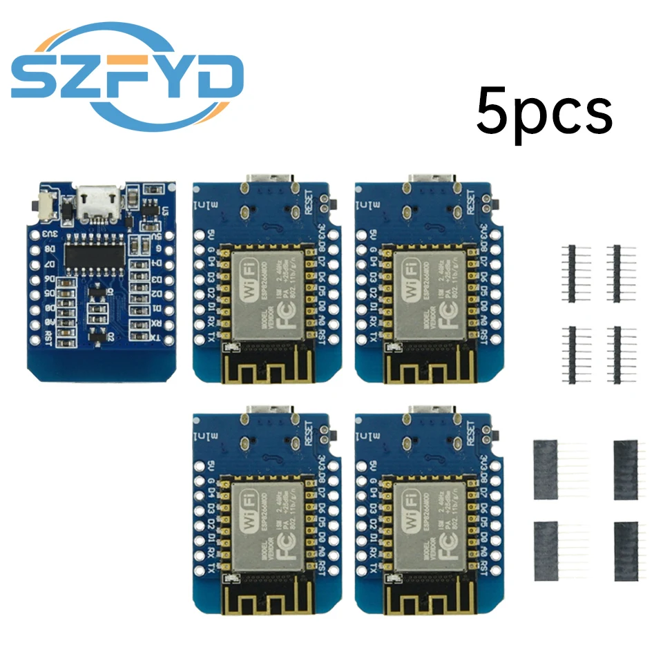 1-20 piezas ESP8266 D1 Mini-Mini NodeMcu 4M Bytes Lua WIFI Placa de desarrollo de Internet de las cosas basada en WeMos - imagen 4