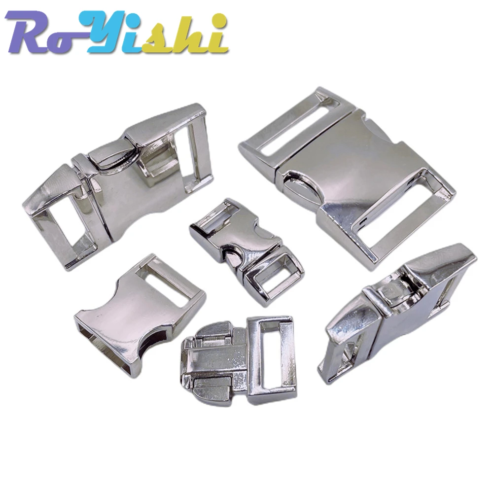 Hebilla de Liberación lateral de Metal para pulsera de Paracord, Collar de perro y gato, costura DIY, bolsa de equipaje, accesorios de mochila al aire libre, 1 piezas, 10-30MM - imagen 5