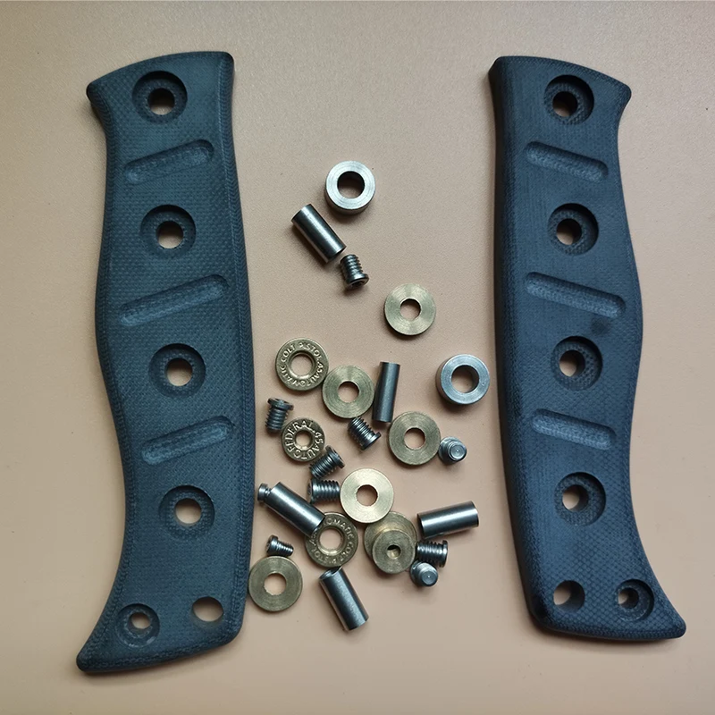 Con kits de tornillos, cuchillo personalizado, básculas de mango G10 para cuchillos Fijos Adamas 375 hechos de banco, piezas de accesorios de repuesto - imagen 5