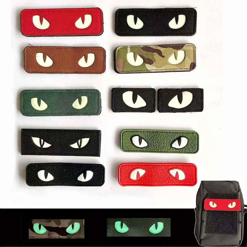 Parche táctico ojos tigre mal de ojo fosforescente con velcro - imagen 2