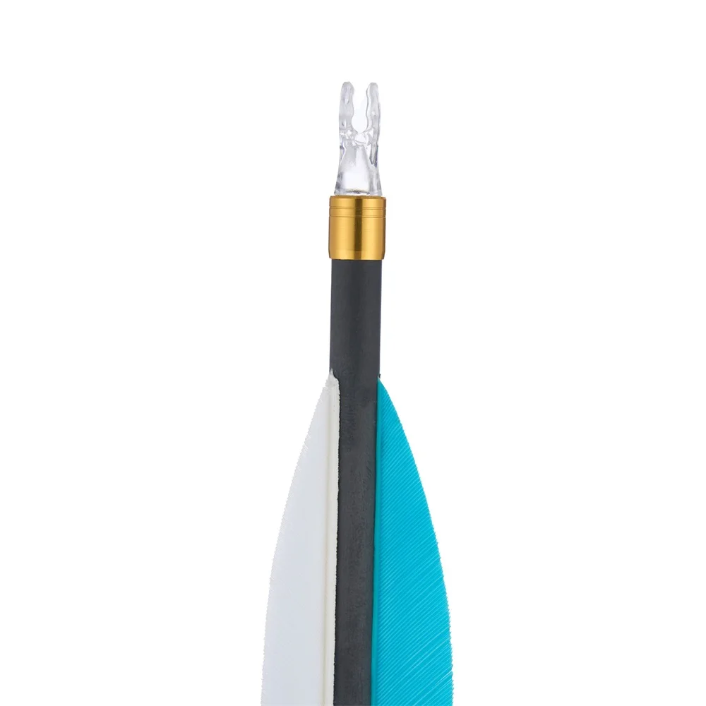 24 Uds flecha de tiro con arco anillo de aluminio a prueba de explosiones accesorio de flecha para anillo de flecha de eje de diámetro exterior de 7,6mm - imagen 2