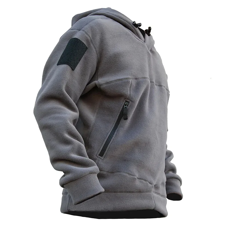 Sudaderas con capucha tácticas de forro Polar para hombre, sudaderas con capucha militares cálidas, sudaderas térmicas con múltiples bolsillos del ejército, invierno al aire libre - imagen 2