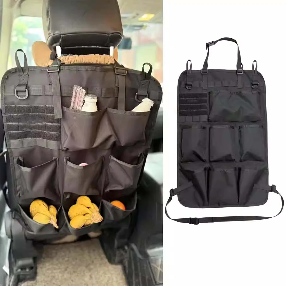 Bolsa colgante para coche con múltiples bolsillos para exteriores, táctica de camuflaje, bolsa colgante de almacenamiento para respaldo de asiento multifuncional, bolsa colgante para acampar - imagen 4