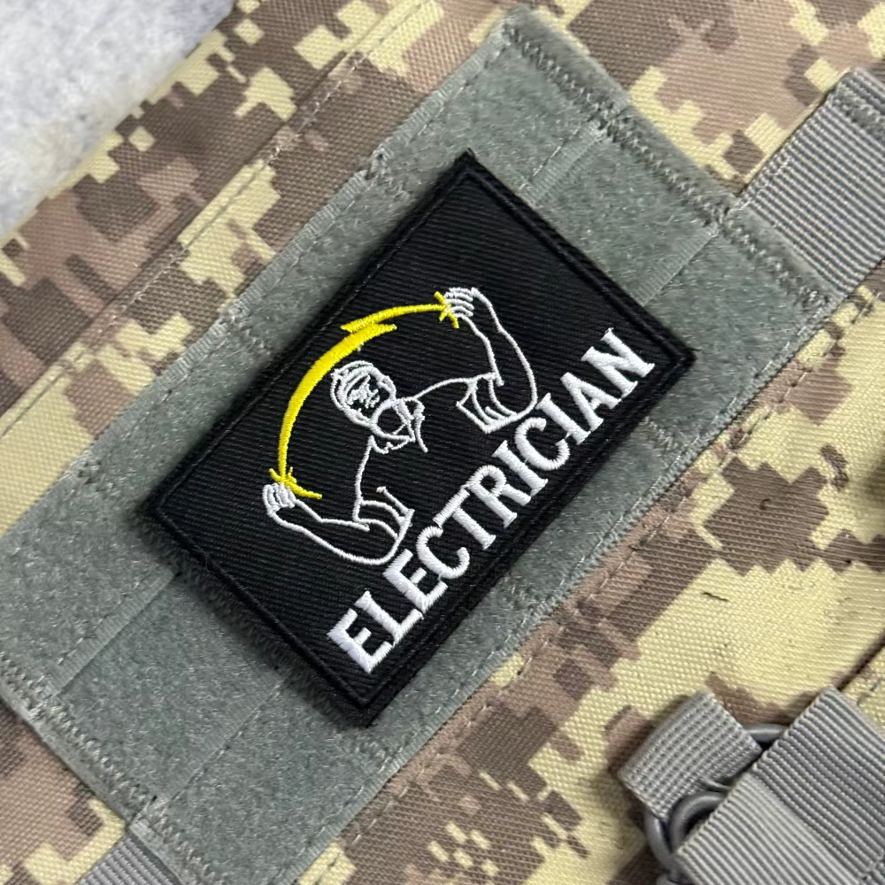 Parche táctico electricista con velcro para uniforme militar - imagen 5