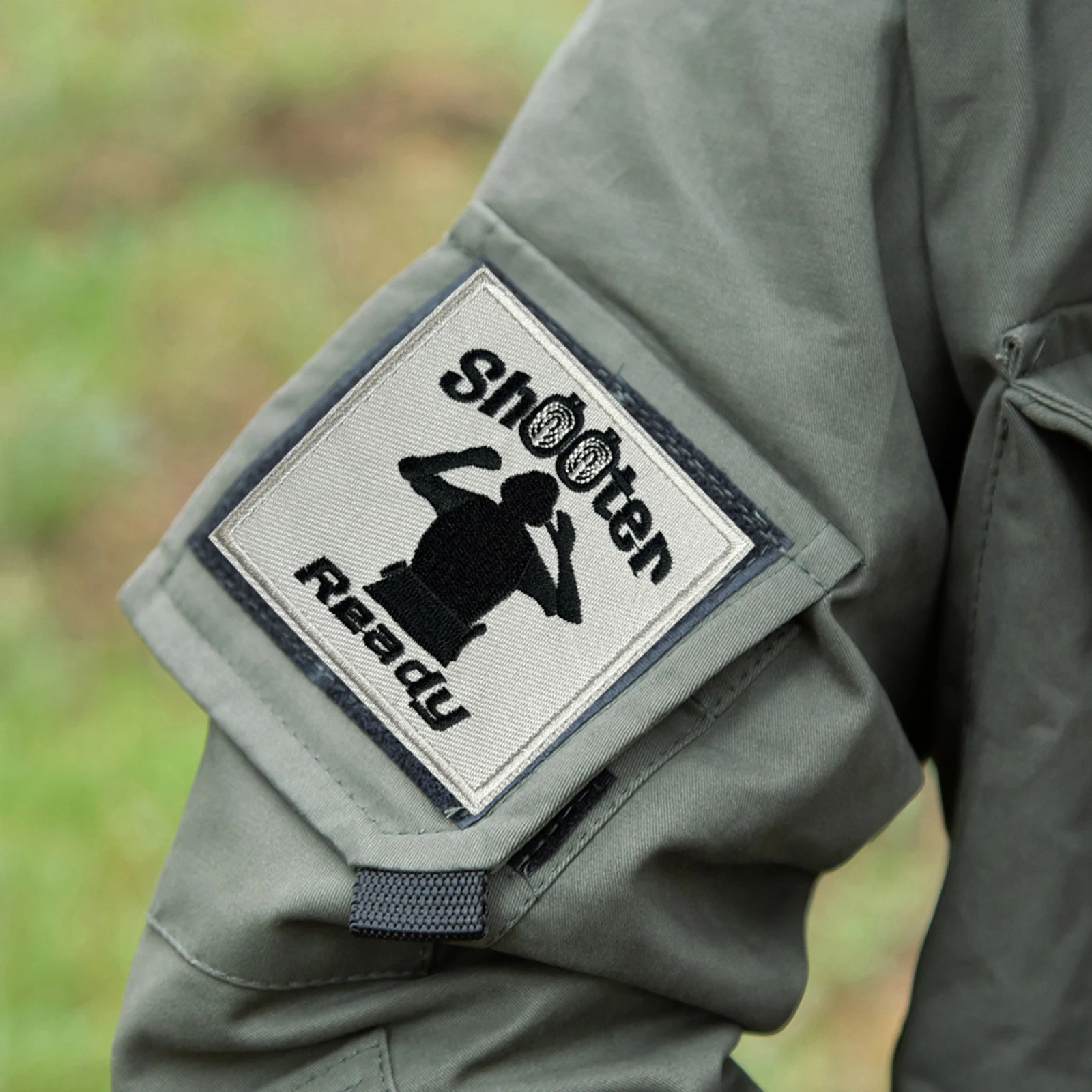 Parche táctico listo para tirador, parches bordados con gancho y bucle, brazalete, insignia de moral del ejército militar, pegatinas decorativas para chaleco y mochila - imagen 4