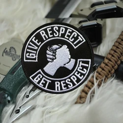 Parche táctico Morale Dar Respect – Bordado con velcro para uniforme