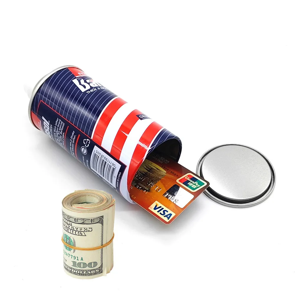 Caja de dinero secreta de almacenamiento oculta para joyería de viaje, anillo de efectivo, contenedor de almacenamiento, caja de seguridad de Metal resistente al agua - imagen 4