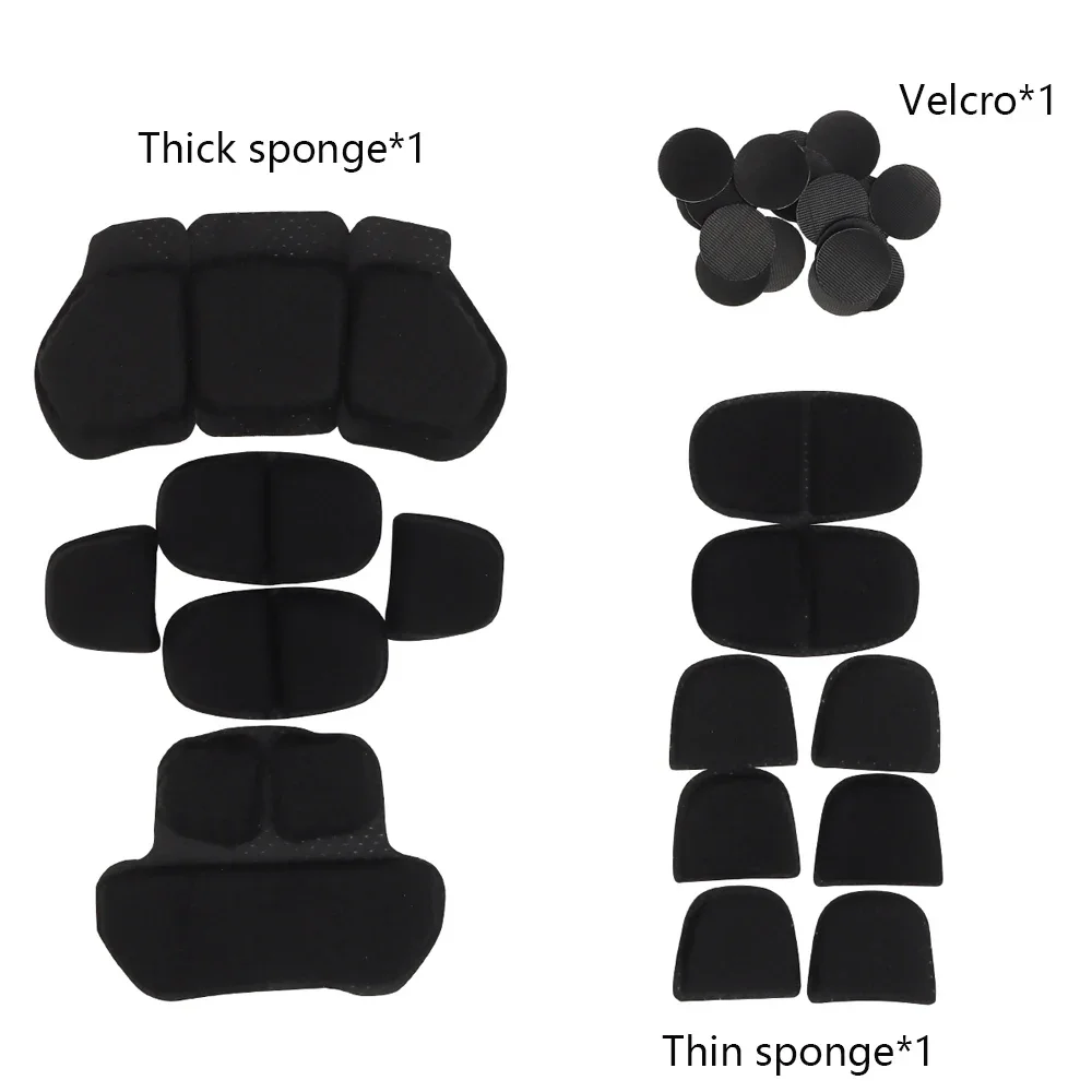 Almohadillas para casco, Kit de acolchado interior para casco táctico, almohadilla protectora de espuma viscoelástica para accesorios para casco de corte súper alto FAST SF - imagen 4