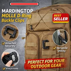Hebilla táctica MOLLE con anillo en D y liberación rápida para camping