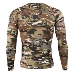 Camisa táctica militar manga larga camuflaje secado rápido hombre