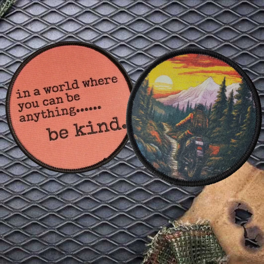 Parche con estampado para caminar hacia el sol, chaleco táctico, insignia de moral, accesorios de decoración para mochila, pegatinas, parches para ropa