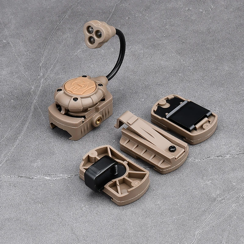 WADSN luz estroboscópica para casco táctico, luz roja, verde y blanca con señal de seguridad IR, lámpara rápida para casco, luz para arma de caza al aire libre - imagen 3