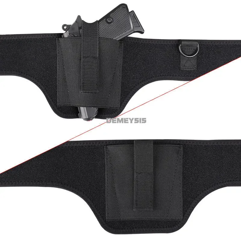 Funda Universal para pistola de axilas, accesorio para ocultar mano derecha e izquierda, caza, Airsoft, hombro, tiro, banda para la cintura del vientre - imagen 2