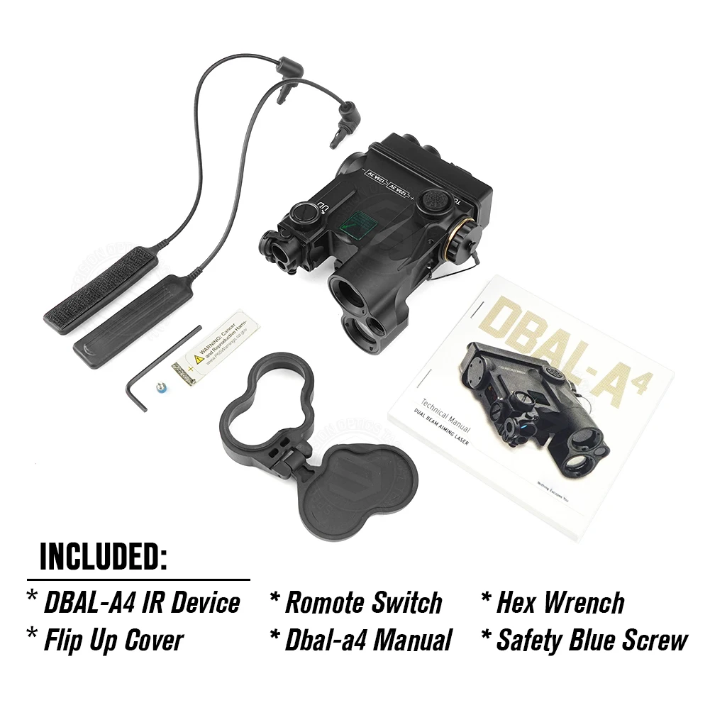 Láser de puntería de doble haz DBAL-A4 LÁSER táctico Dbal A4 con punto infrarrojo/iluminador de inundación/luz táctica/láser verde - imagen 5