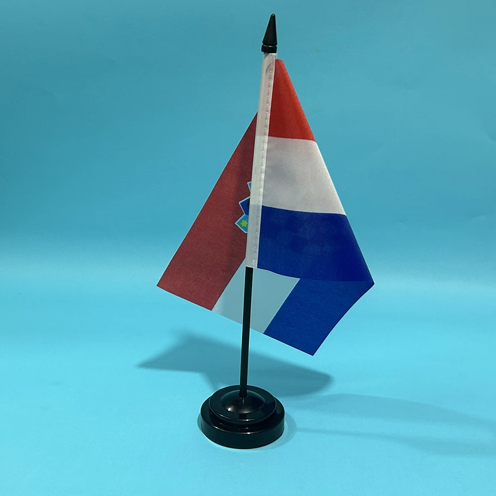 BANDERA DE CÍCIAR Escritorio de oficina Bandera PEQUEÑA Bandera de Croacia 14x21 cm Bandera de mesa de Croacia hr Bandera nacional País Banner Escritorio Adornos Banderas - imagen 5