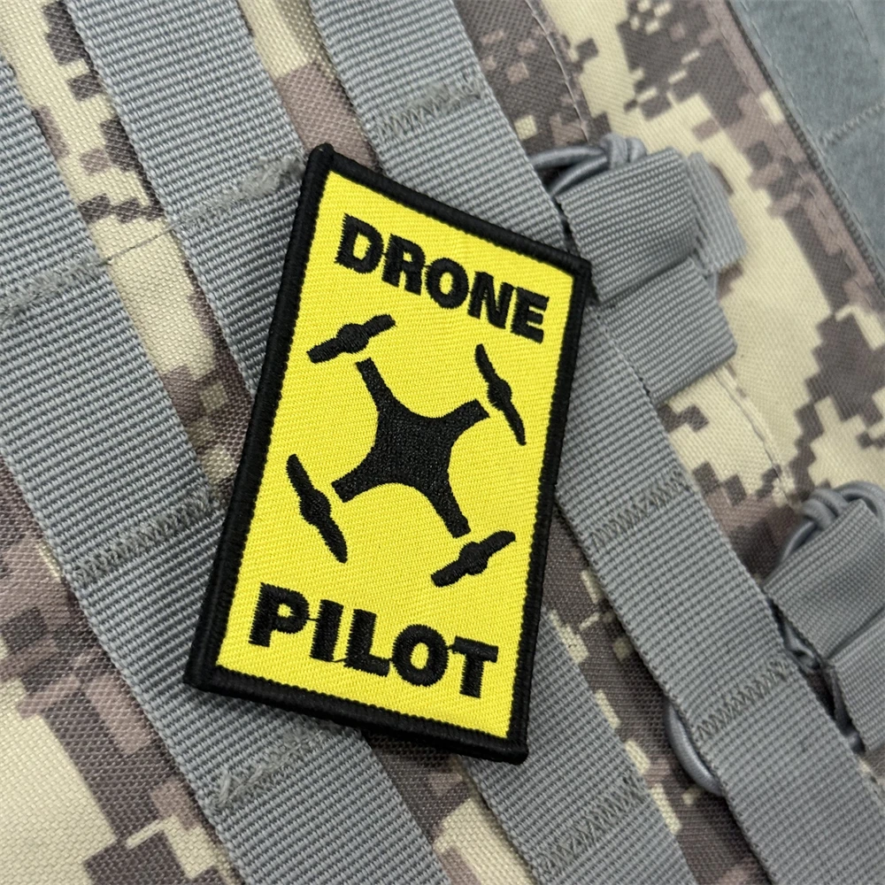 Parche táctico de moral de piloto de drones fabulosos, parches de gancho y bucle bordados militares para ropa, mochila, pegatina decorativa - imagen 5